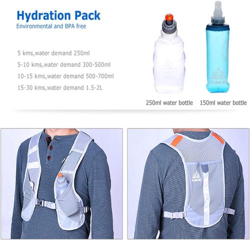 AONIJIE Running Hydration Vest Backpack,Lightweight Insulated Pack for Hiking Trail Running Cycling Race Marathon