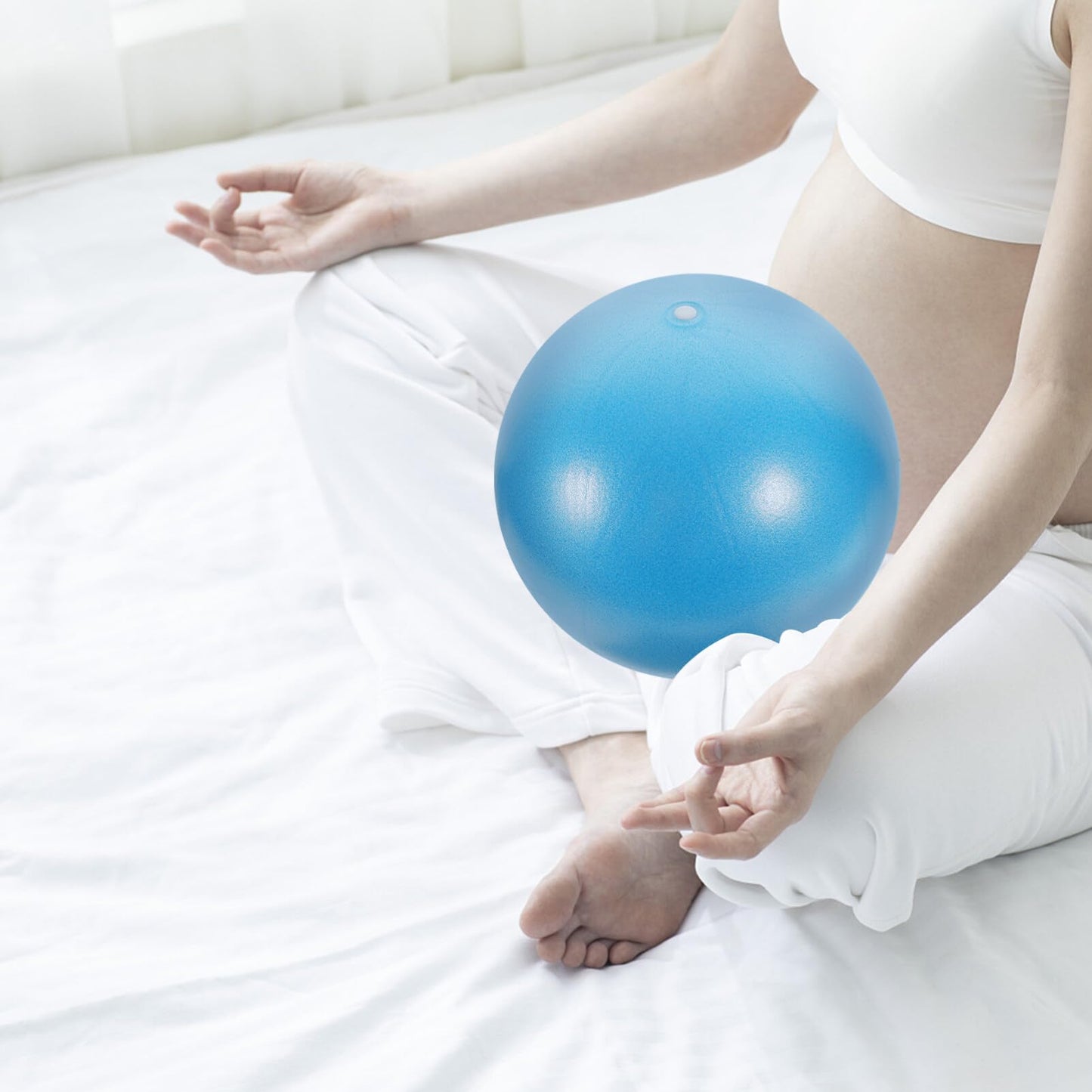 iplusmile Pilates Small Exercise Ball: 9 Inch Soft - Workout Ball for Stability Yoga Core Physical Therapy - for Women Aged 30-40 Home Gym Sport