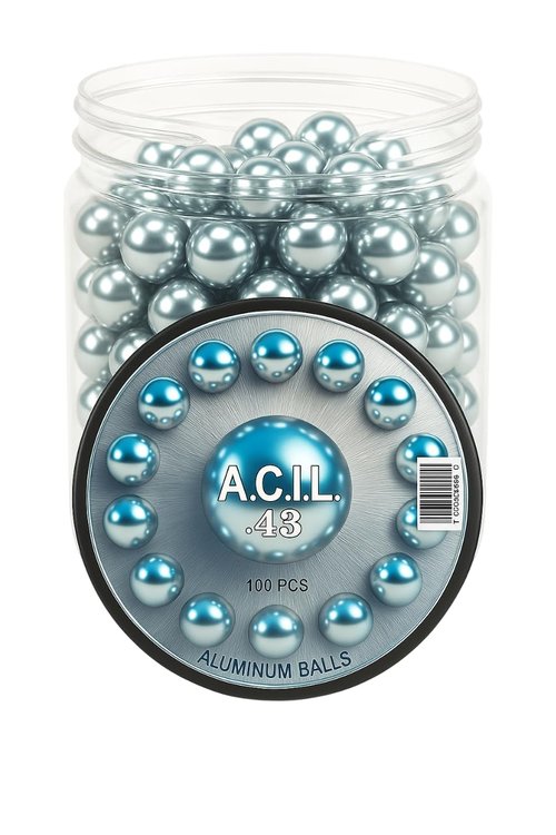Premium Aluminum Balls in 43 Caliber Solid Resuable Seamless Paintballs for High Impact, Training, Target Practice and Defense .43 Cal.