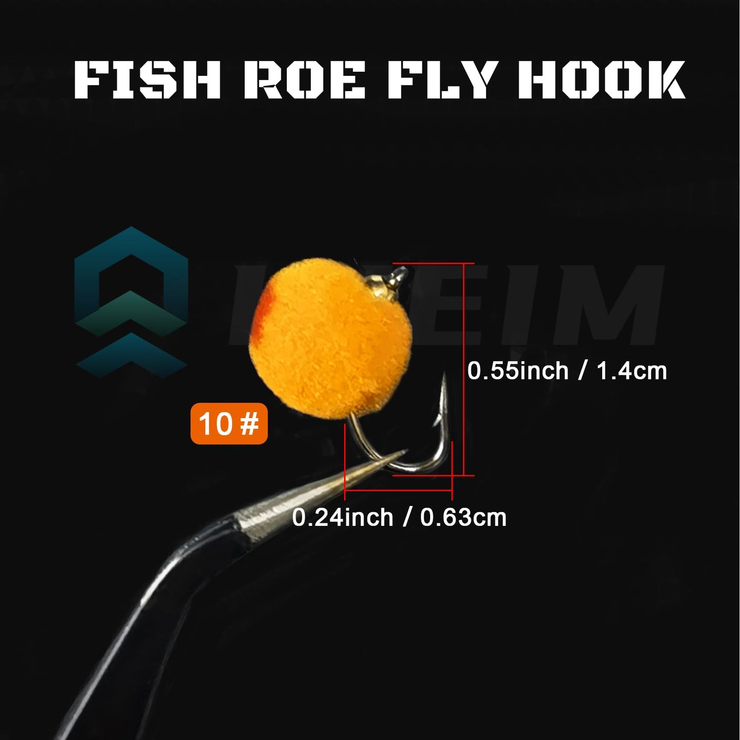 24pcs Fly Fishing Flies Kit Brass Beadhead Glo Bug Egg Floating Fly Lure for Salmon, Steelhead, Trout, Fishing Accessories
