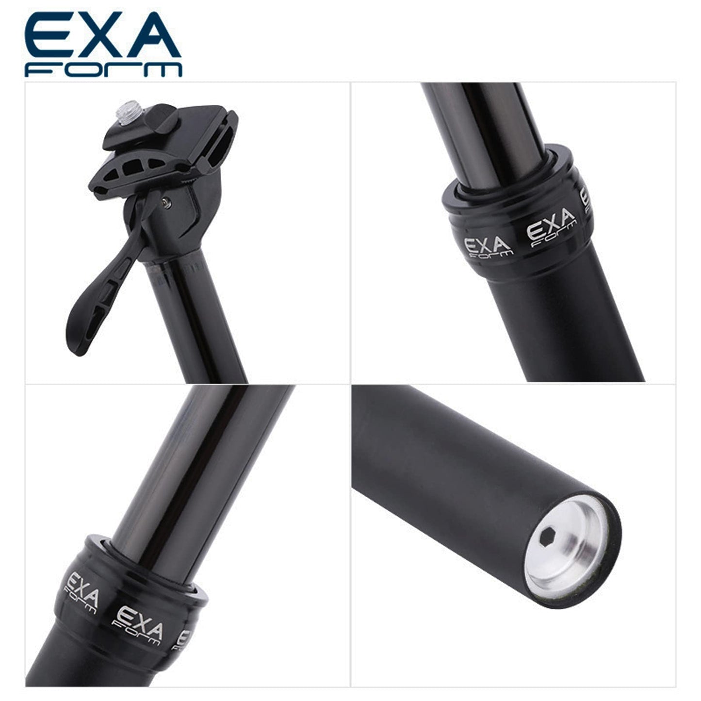 JFOYH EXA Form Upgraded Speed Up 30.0mm Cable-Less Hydraulic Dropper Post with Corresponding Shim/Adapter, 150mm Travel, Consist of 27.2mm Seatpost and 30.0mm Shim