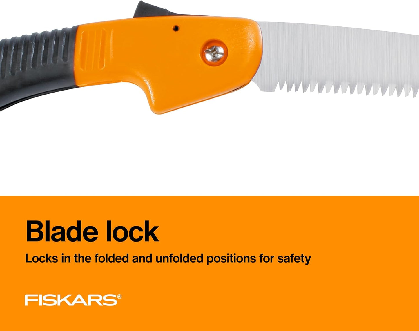 Fiskars Folding Hand Saw, 7" Pruning Saw with Power Tooth Blade with Triple Ground Teeth that Powers Through Wood Faster, Soft Grip Handle