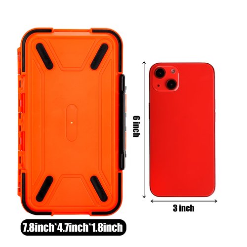 ZENFUN 3 Packs Fishing Lure Box, Fishing Tackle Box, Fishing Tackle Storage Trays, Bait Storage Case, Accessory Boxes, Thicker Plastic, Waterproof and Airtight(Orange, Green, Grey)