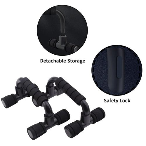 Lizbin Push up Bar, Push Up Bars Strength Training, Push-up Bracket Board with Non-Slip Sturdy Structure, Push Up Bars for Men & Women, Push Up Stands Handle Gym Exercise Equipment Home Fitness(Black)