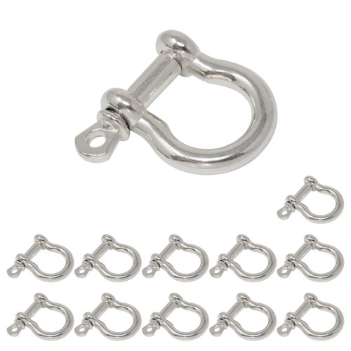 yueton 10PCS Paracord Bracelet Clips Zinc Alloy Bracelet Adjustable Clasp D Shackles Screw Pin for Hiking Travel Accessories