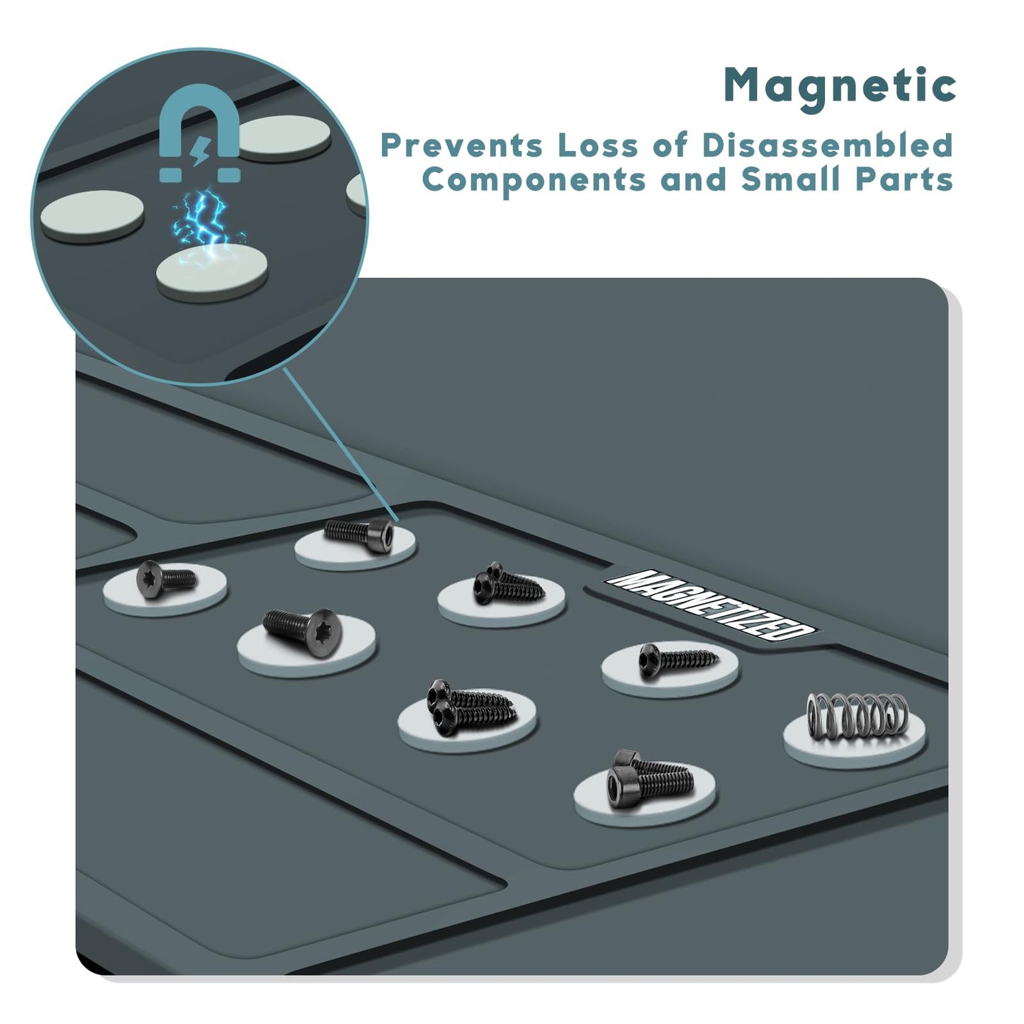 Large Magnetic Gun Cleaning Mat - Ideal for Rifle and Shotgun Maintenance, Anti-Slip with Organizer Parts Tray