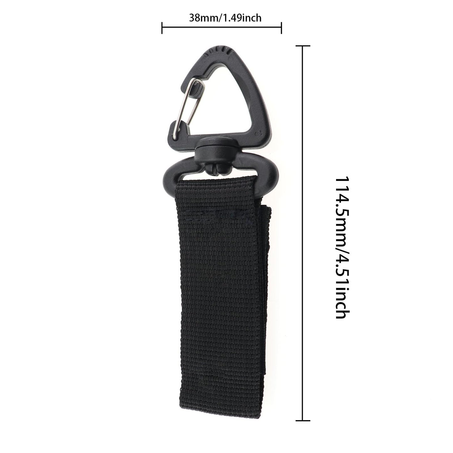 KKUANG 3PCS Outdoor Tactical Backpack with 360 Rotating Triangle Buckle, Multi-Functional Mountaineering Buckle, D-Ring Keychain for Camping, Hiking & Construction Work