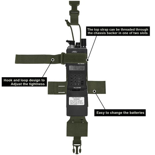 Molle Raido Pouch Tactical Radio Holster Holder Military Heavy Duty Pouches Bag for Two Ways Walkie Talkies Adjustable Storage Nylon Holders
