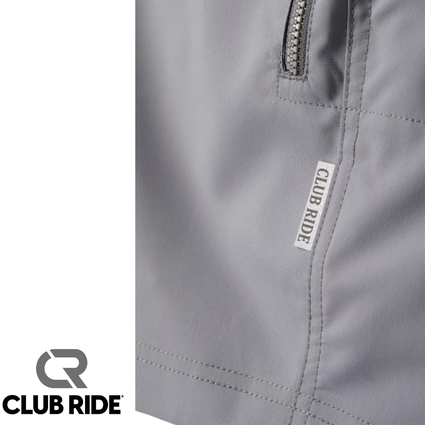 Club Ride Apparel Fuze Cycling Short with Level 2 Chamois - Men's Biking Shorts with Removable Chamois Liner - Grey - Large