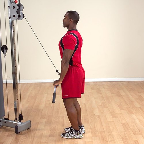 Body-Solid Tools Pro-Grip Lat Bar Cable Attachment for Gym, Functional Trainer with Curl Cable Bar Attachments, Ideal for Lat Pulldown, Tricep and Shoulder Workouts