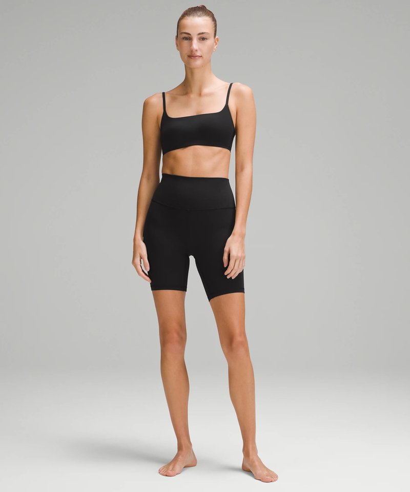 DHSO High Waisted Biker Shorts for Women with Pockets-5" Spandex Tummy Control Athletic Workout Running Yoga Gym Shorts(Black,S-M)
