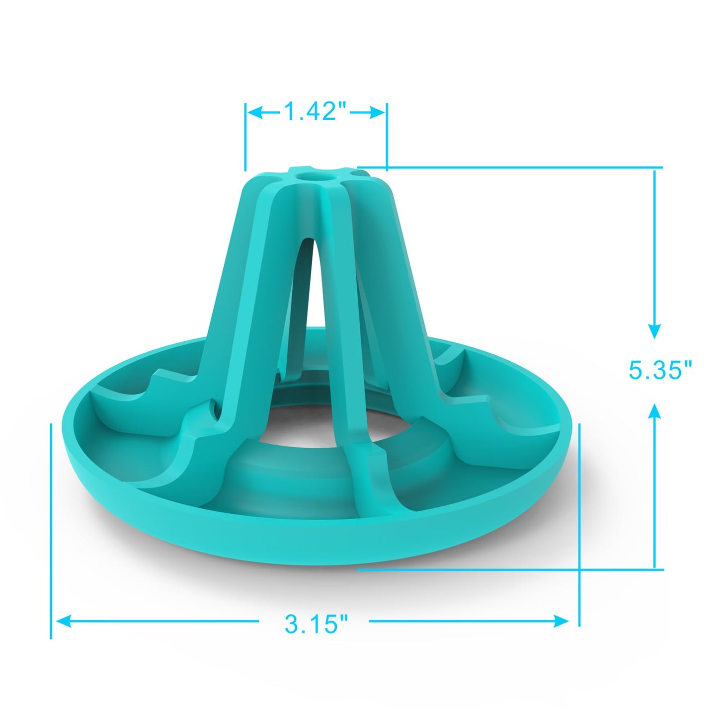 JIUBAR Bottle Drying Rack for Stanley Cup Accessories and Sports Water Bottle -Soft Silicone Material Air Convection Fast Does not Scratch Kitchen Accessories - Fits Caliber 1.65”-5” inches-4 Pack