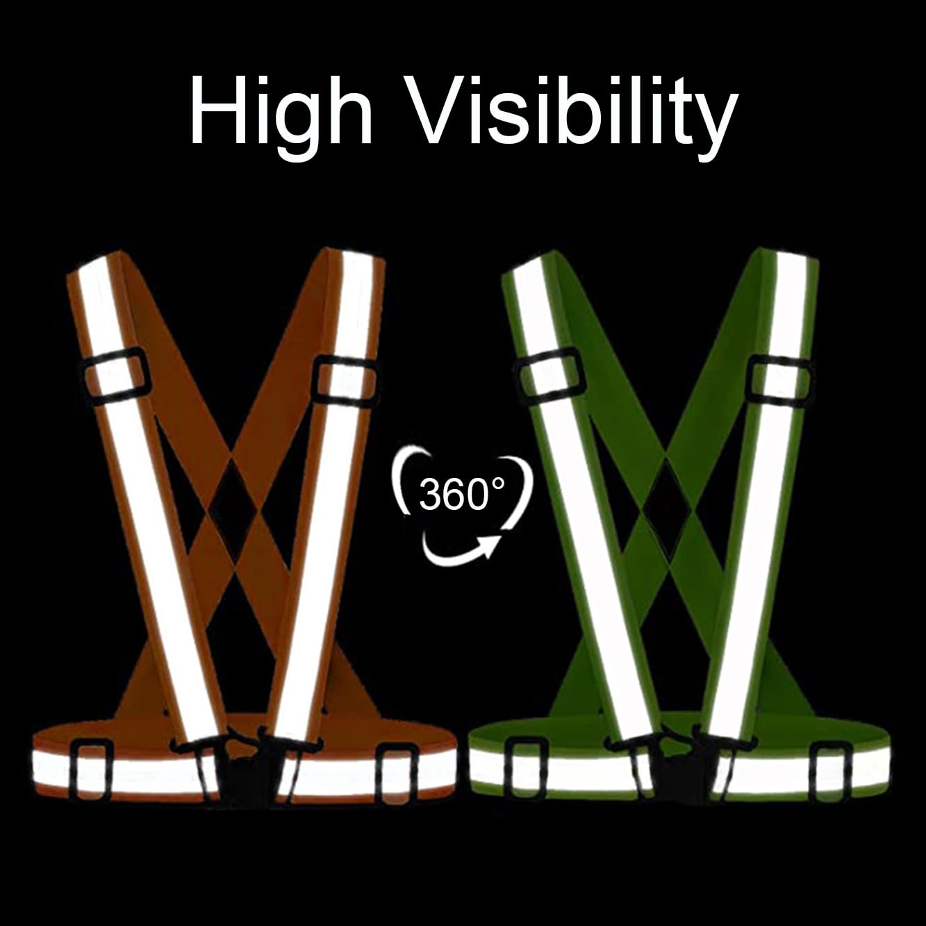 IRRERS Reflective Vest Running Gear 10Pack, High Visibility Adjustable Safety Vests for Women Men Night Walking Biking Running Hiking Jogging