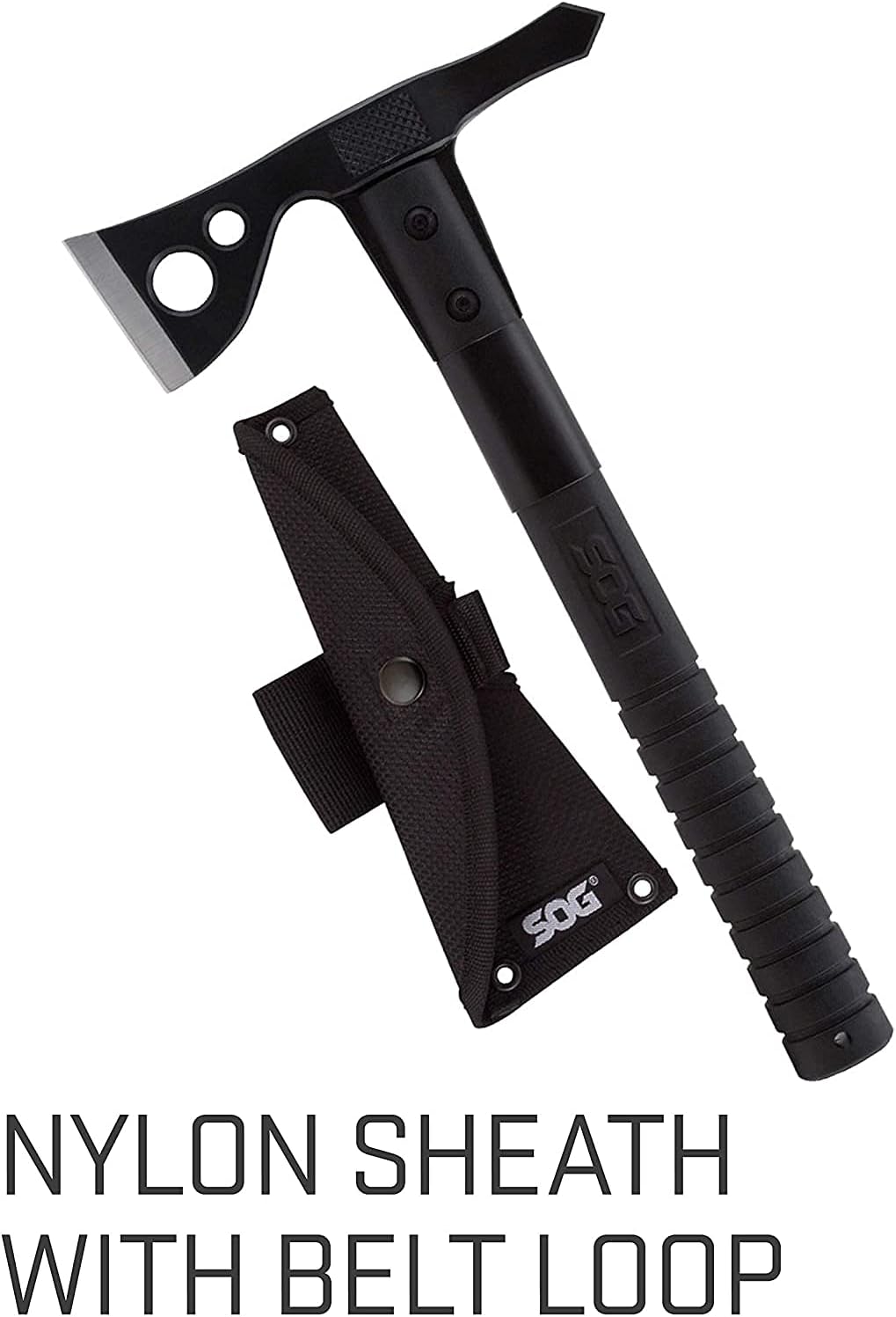 SOG FastHawk- Lighter, Faster, Agile Throwing Hatchet, Versatile Survival Tactical Axe for Competition Throwing and Camping, Hunting and Packing-Black (F06TN-CP)