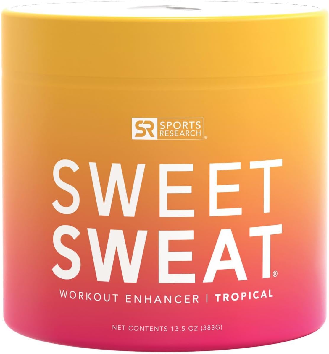 Sports Research® Sweet Sweat Unscented 'Workout Enhancer' Gel - Maximize Your Exercise & Sweat Faster - 13.5oz Jar