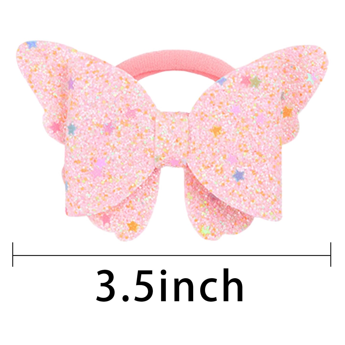 kapitomanio 2PCS Glitter Bow Charms for Stanley Cup CuHandle Bow for Tumblers Stanley Cup Accessories, Water Bottle Decorations (Pink2)