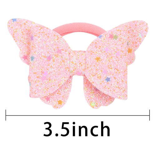 kapitomanio 2PCS Glitter Bow Charms for Stanley Cup CuHandle Bow for Tumblers Stanley Cup Accessories, Water Bottle Decorations (Pink2)