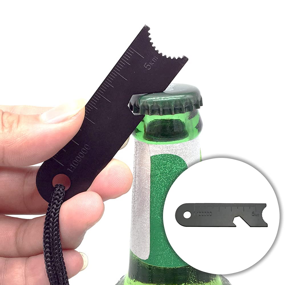 CHIYUYISEN11 Pcs Outdoor Lighter Outdoor Flint Scraper Striker Flint Fire Starter Survival Camping Flint Scraper,It's Also a Wine Opener