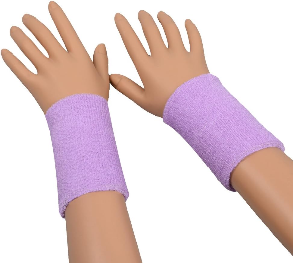10 Pairs (20 Pieces) Colorful Sports Wristbands Wrist Sweatbands Wrist Sweat Bands