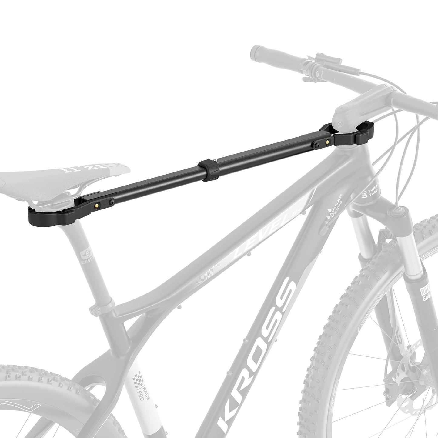 Bike Crossbar Adapter for Bike Rack (32kg/70lbs) - Top Tube Cross-Bar Adjustable - Bicycle Bike Adapter Bar for Low-Step Step-Through Bikes, BMXs, Ladies and Kids Bikes (1 PC)