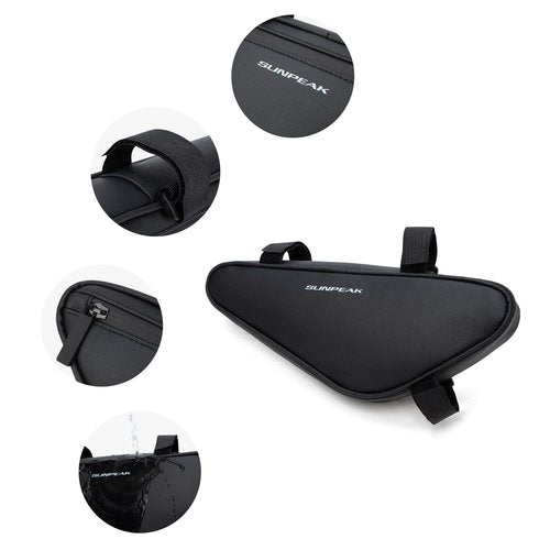 Sunpeak Bike Frame Storage Bag Top Tube Bike Bag Water Resistant Bicycle Triangle Pouch Bike Accessories Bag for Phone Wallet Keys Tools Use for Road Bike MTB Bicycle