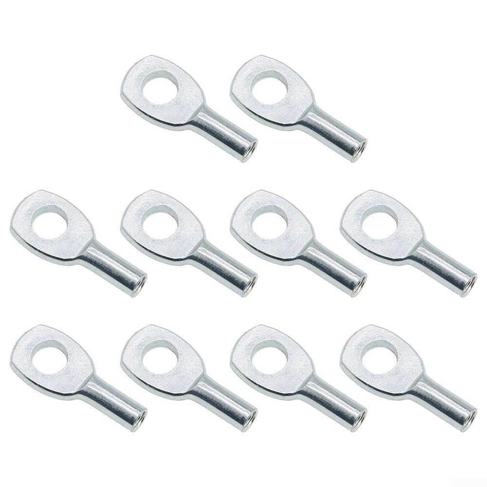 10 Pcs Gym Pulley Machine Cable Eyelet Terminal Interface Port, Gym Machine Accessories For 5Mm/6mm Cable Ball Stopper Interface Port Components For Various Equipment Cables(6mm)