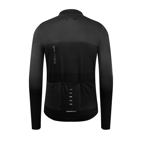 GCRFL Winter Cycling Jersey Men Cold Weather Biking Cycling Clothing Thermal Fleece Bicycle Clothing Cycling Softshell Jacket (Black-1, L)
