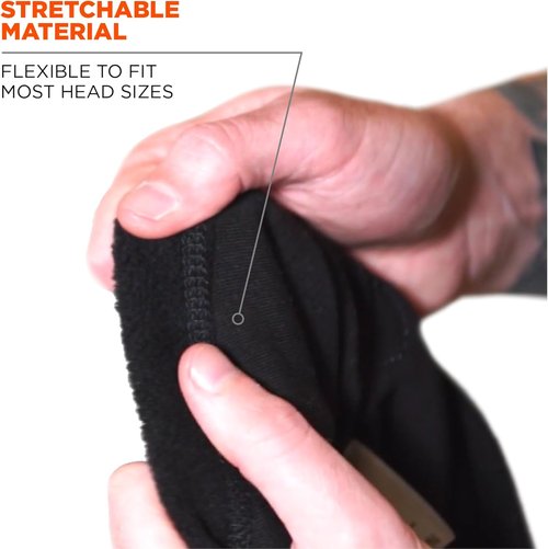 FR Rated Balaclava, Winter Face Mask, Thermal Fire Resistant Modacrylic Fleece, Ergodyne N-Ferno 6828,Black