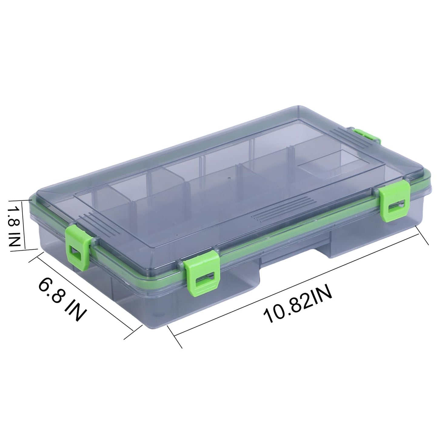 Kulport Tackle Boxes Plastic Storage Organizer Box with Removable Dividers,3600 Tackle Tray and 3700 Tackle Trays,Lure Box and Terminal Tackle Storage,4 Packs Tackle Trays-grey