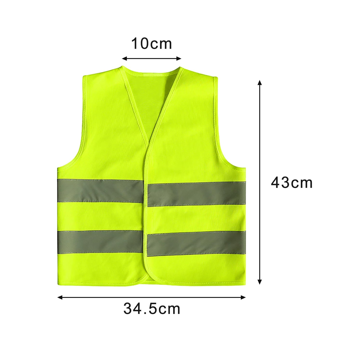 GOOFIT High-Visibility Children's Safety Vest Yellow Reflective Vest Breathable Universal Size Protective Vest for Boys and Girls Pack of 5