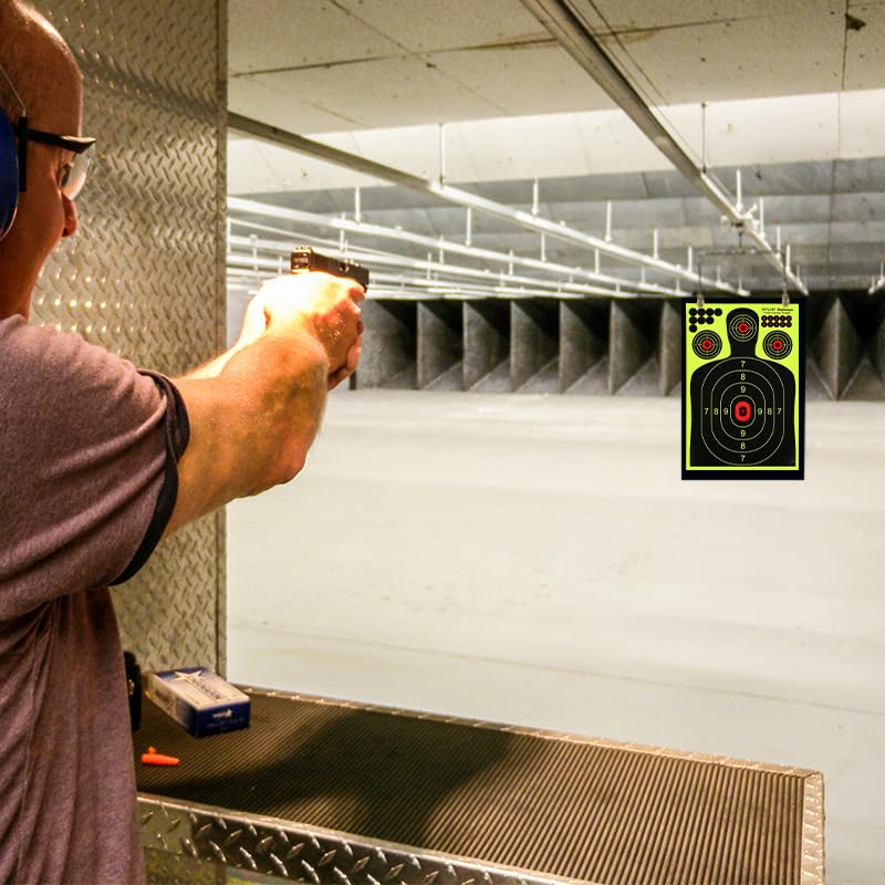 18x12 Inch Shooting Targets - Adhesive Splatter Reactive Paper - Visual Feedback for Gun, Rifle, BB Gun, Recurve Bow, Slingshot - Outdoor Sports, Gun Enthusiasts (10)