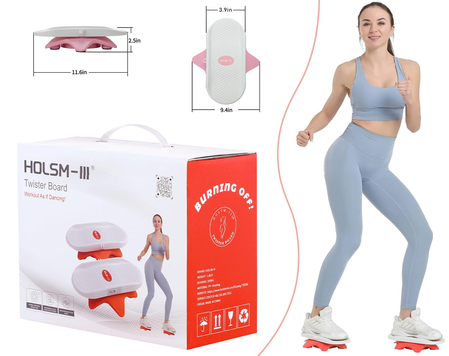 Ab Twister, Waist Twisting Disc - Ab Board Exercise, Twisting Stepper, Waist Trainer Trimmer - for Ab Exercise Abs Core, Full Body Toning Workout Home Gym