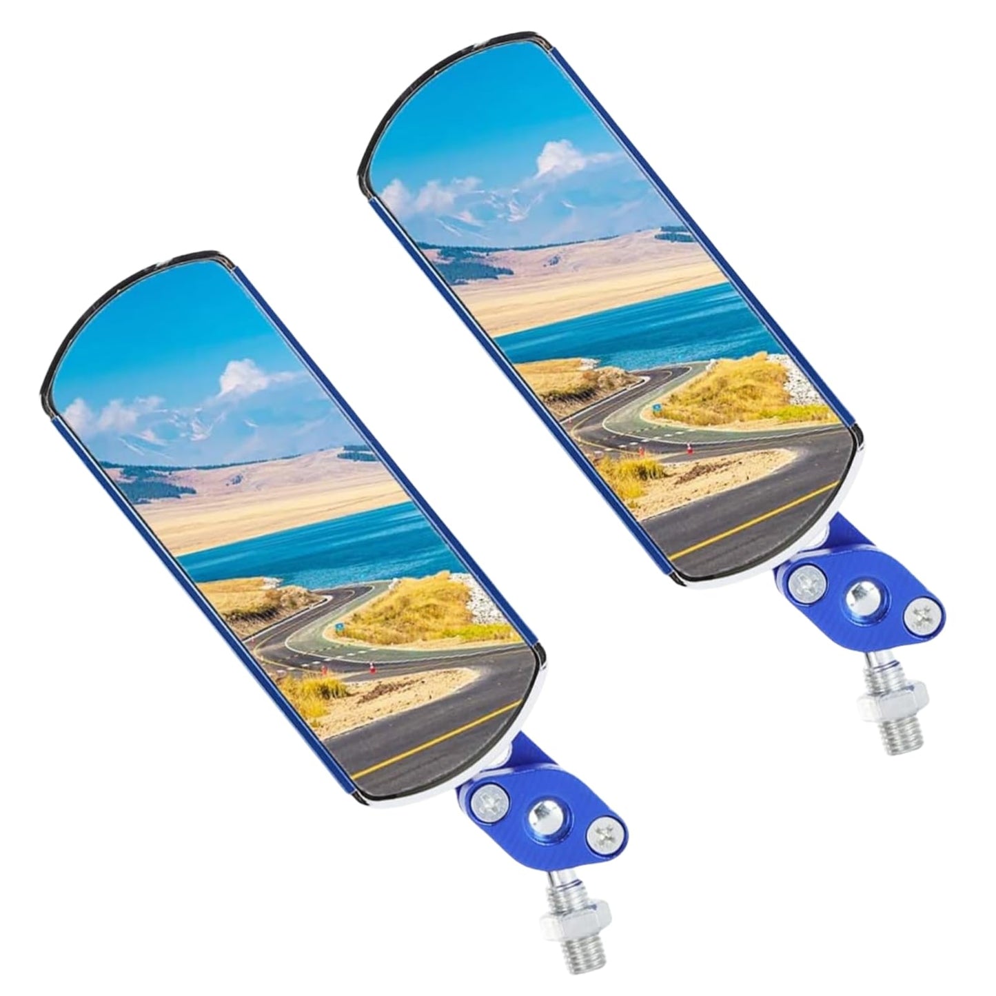 1 pair Bike Mirrors, Bike Bar End Mirrors, 360 Degree Rotatable Wide Angle Convex Rear View Mirror for Wheelchairs, Mountain Bikes and More