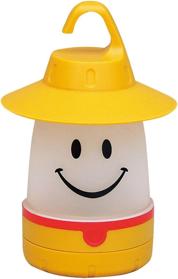 Smile LED Lantern: Portable Night Light Camping Lantern For Kids (Hibiscus),Red