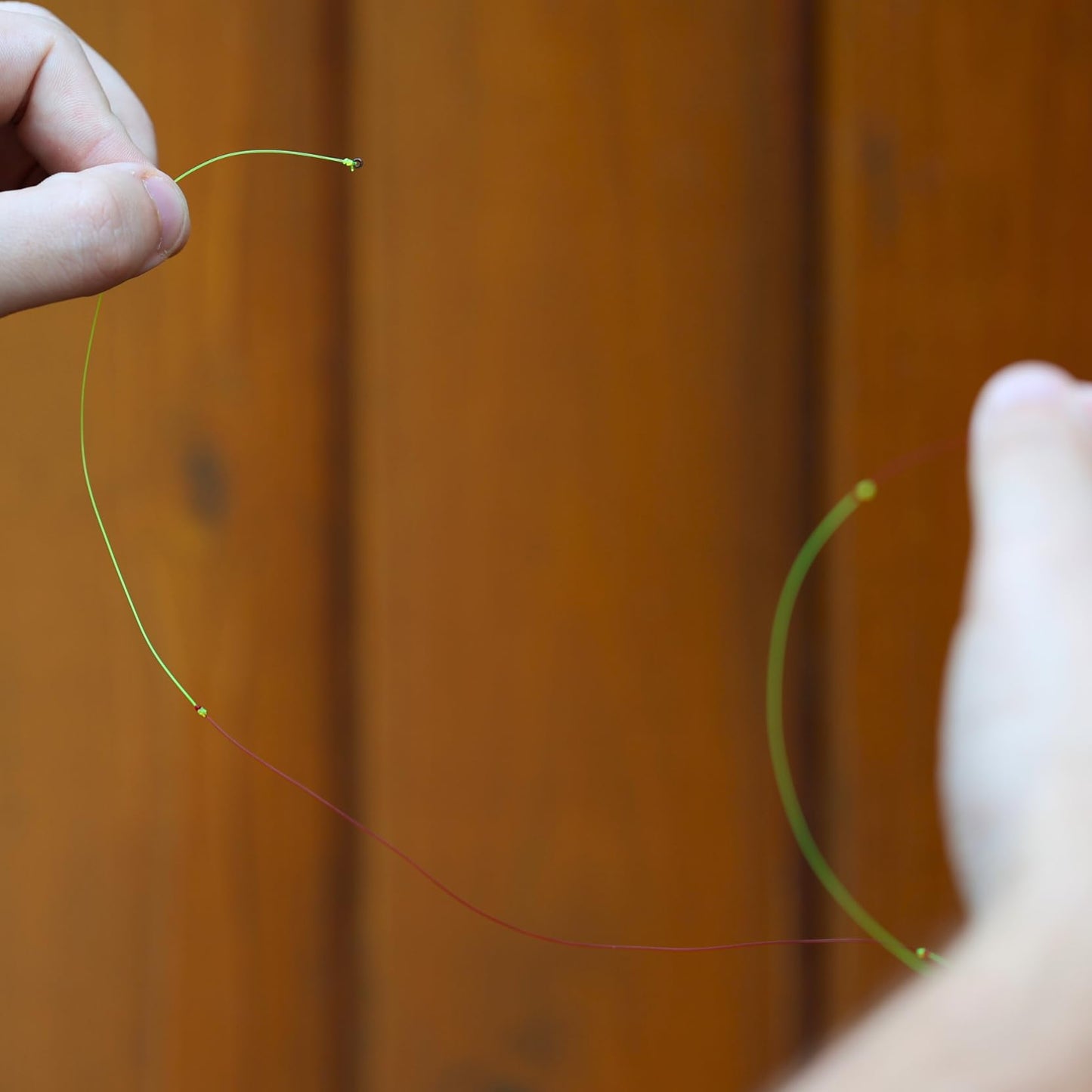 The Fly Crate Euro Nymph Leader | 21 Feet Mono-Rig with 2mm Tippet Ring | Adjustable Red and Chartreuse Indicator Tippet | Handmade in The USA | Technical European Nymphing Fly Leader 1 Pack (Thin)