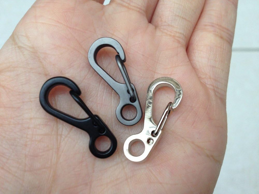 10PCS/LOT Mini SF Spring Backpack Clasps Metal Snap Carabiners EDC Keychain Camping Bottle Paracord Hooks