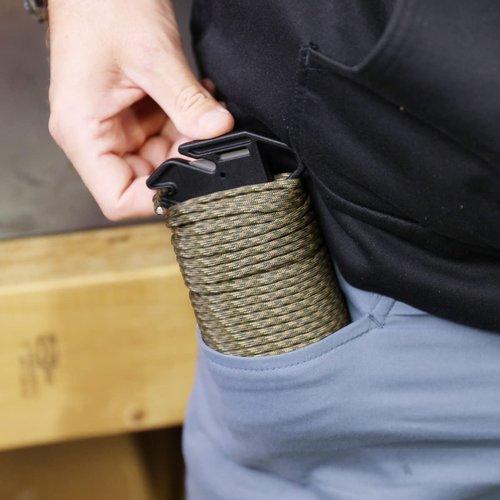 Atwood Rope MFG Ready Rope™ 550 Paracord 100 Feet 7-String Core Nylon Parachute Cord Outside Survival Gear Made in USA | Lanyards, Bracelets, Handle Wraps, Keychain (Blue)