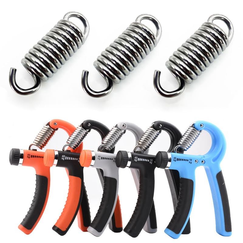 SquEqu 5 Pack Grip Strength Trainer Spring Replacement Stainless Steel Resistant Tension Springs For Hand Grip Strengthener Hand Gripper Squeezer Forearm Strengtheners Exerciser Repair Parts