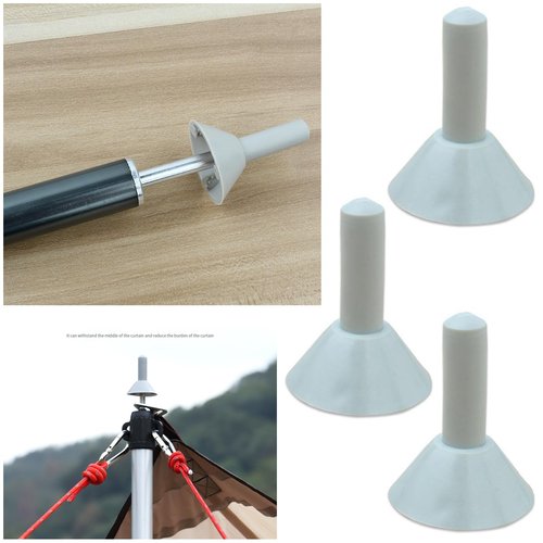 SquEqu 10 Pack Tarp Poles Tips Cover Lightning Cap Anti-Thunder Insulation Protector Rod End Case for Camping Canopy Hiking Awning Tent Pole Shelter Hammock Rain Fly Emergency Protection