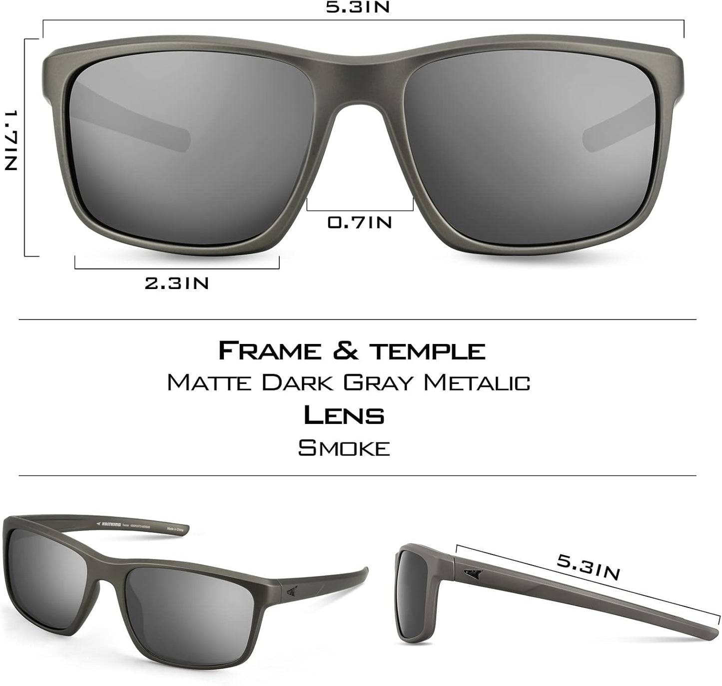 KastKing Toccoa Polarized Sport Sunglasses for Men and Women,Ideal for Driving Fishing Cycling and Running,UV Protection
