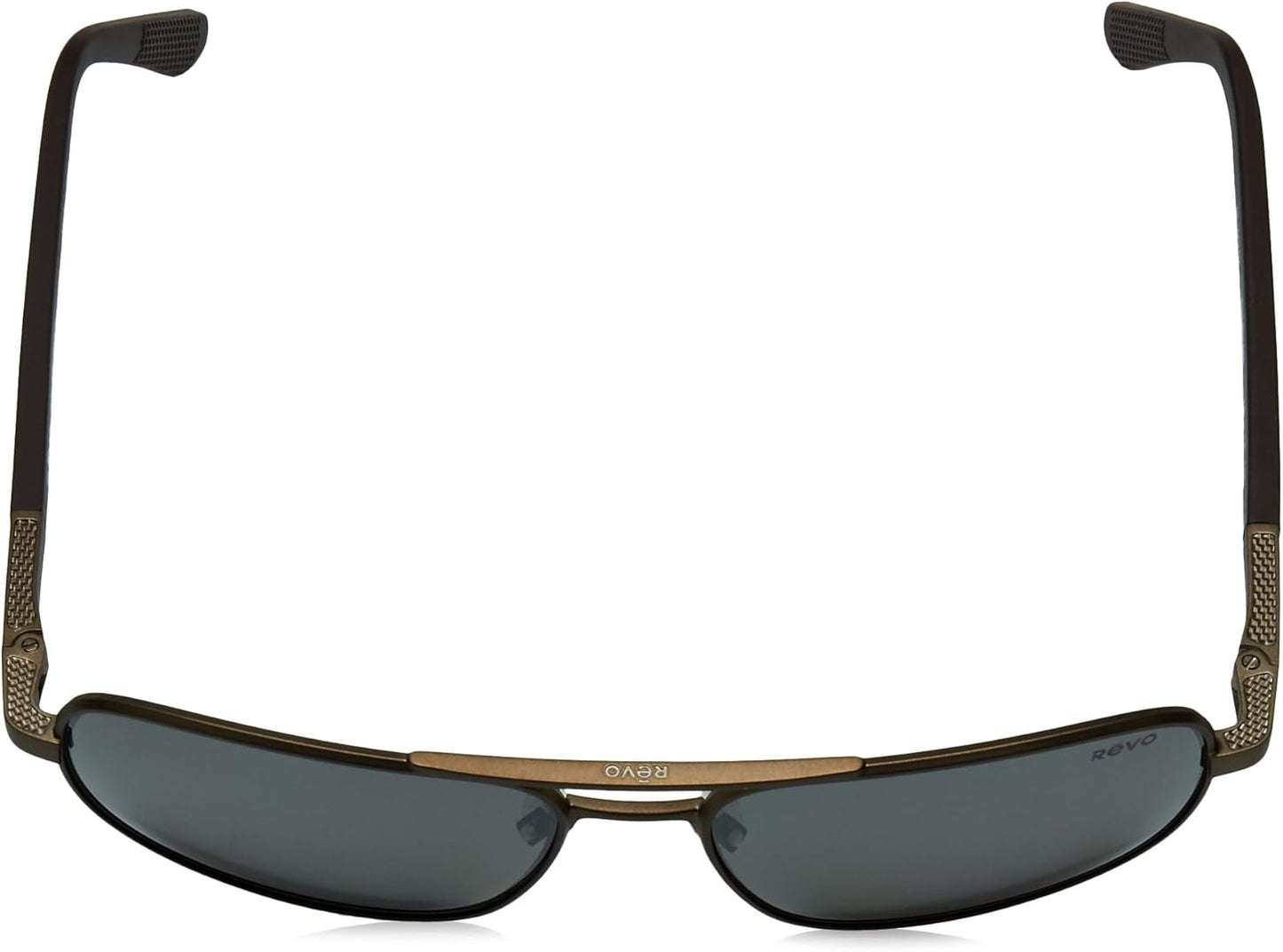 Polarized Rectangular Sunglasses - Revo Freeman RE 1012 02 GY, Brown/Graphite, 58mm