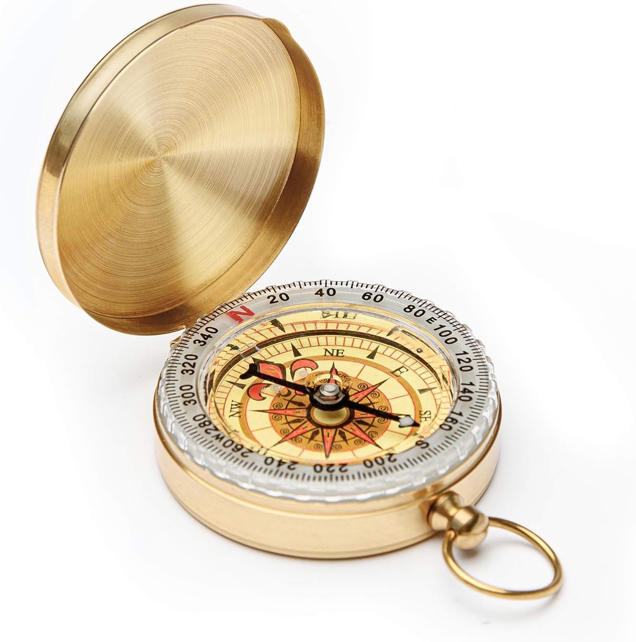 2 PCS Camping Survival Metal Compass for Hiking Camping Hunting Outdoor Military Navigation Tool