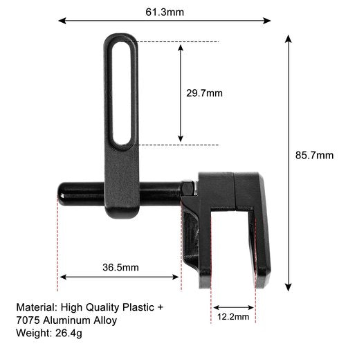 FOMTOR Chain Guide Mountain Bike, Bicycle Direct Mount Chainring Guard MTB Road Bike Chain Protector 7075 T6 Alloy Aluminum for BMX, Fixie (Black)