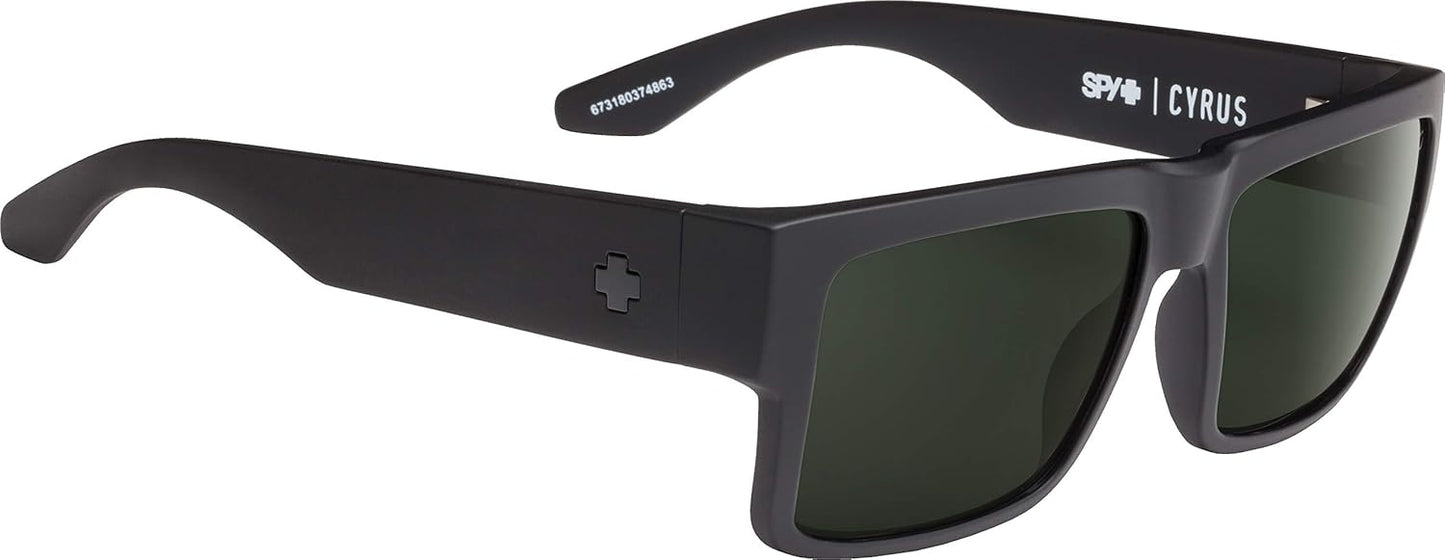 SPY Optic Cyrus, Square Sunglasses, Color and Contrast Enhancing Lenses