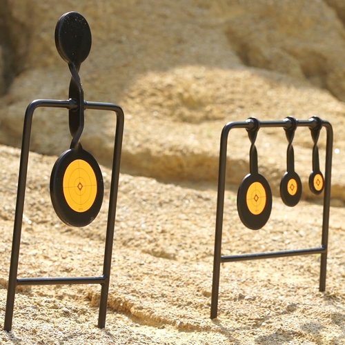 Caldwell Plink n' Swing Triple Spin .22 Rimfire Swinging Target with Durable Steel Frame for Outdoor Target Shooting and Easy Range Setup