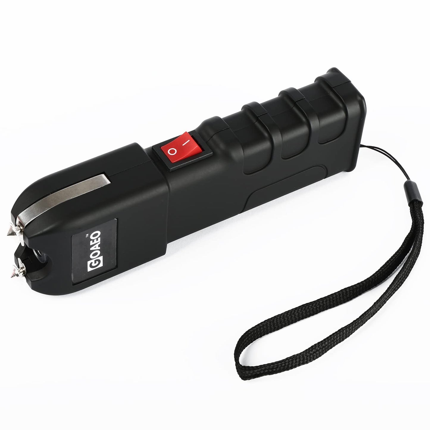 GOAEO Stun Gun - 59 Billion Heavy Duty Stun Gun with LED Flashlight, Includes Wrist Strap and Belt Holster (Black)
