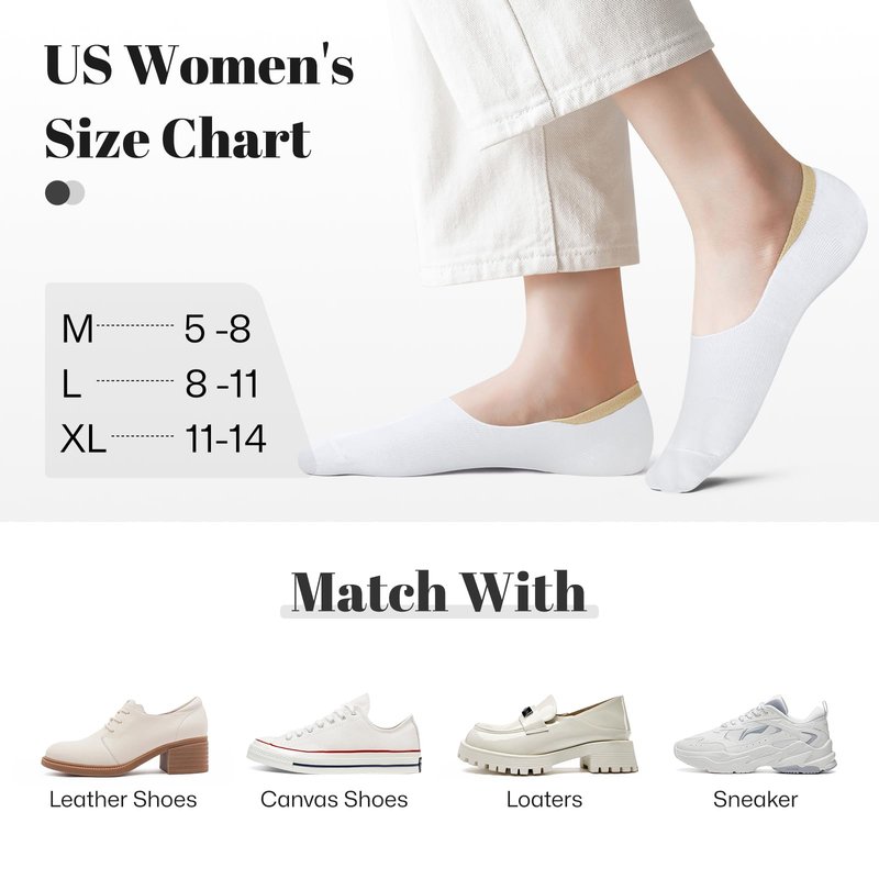 wernies No Show Socks Women Low Socks Non Slip Flat Boat Line 4 Pairs