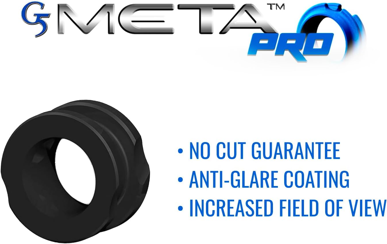 G5 Meta Pro Peep Sight, Anti-Glare Coated Lightweight Convex Interior String Groove Increased Field of View Target Precision Archery Bow Hunting Peep Sight