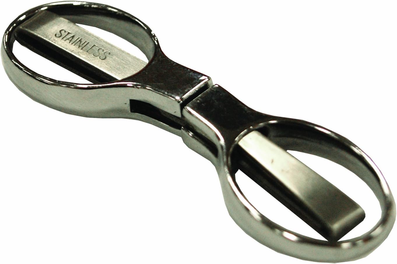 UST Folding Scissors with Stainless Steel Blades, Compact Design and Easy Operation for Camping, Hiking, Emergency and Outdoor Survival, Silver