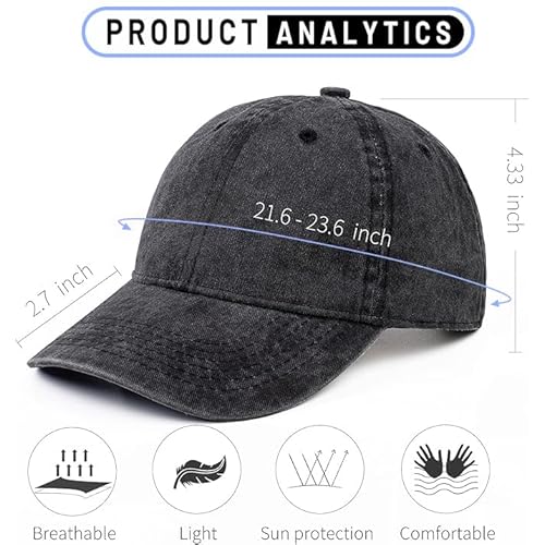 Baseball Caps for Men Women Washed Cotton Vintage Hats Adjustable Cool Fitted Ball Caps Truck Dad Hats Runnung Hiking